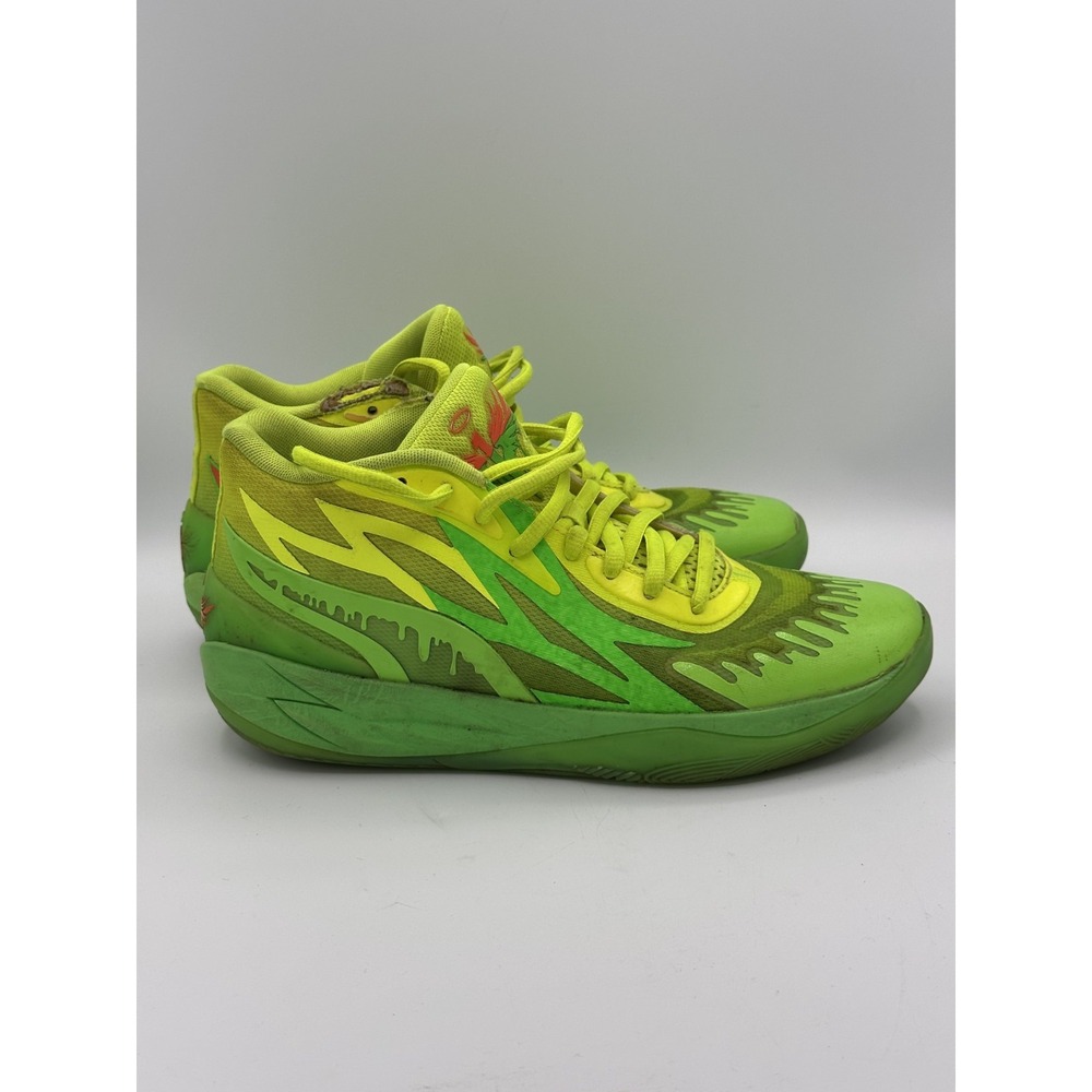 PUMA Men's Nickelodeon x MB.02 Slime Basketball Shoes Green, Size 9 Mid